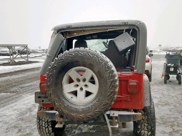 1J4FA69S74P733135 - 2004 JEEP WRANGLER / RED photo 10