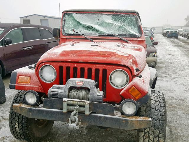 1J4FA69S74P733135 - 2004 JEEP WRANGLER / RED photo 9