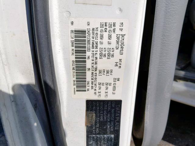 1D4GP21E96B515353 - 2006 DODGE CARAVAN C/ WHITE photo 10