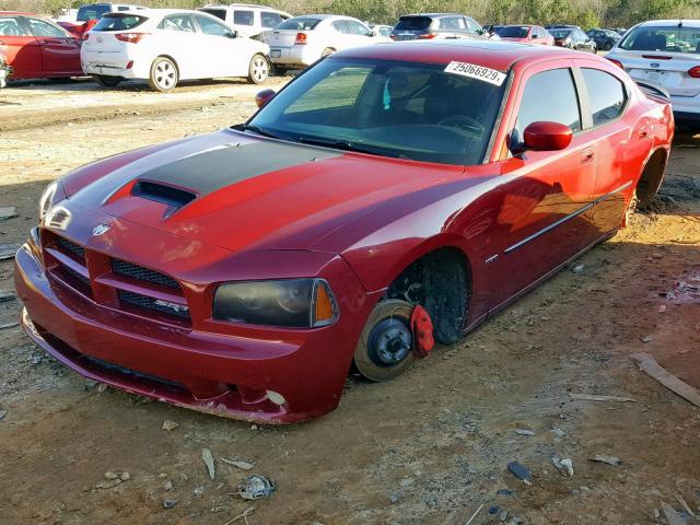 2B3LA73W26H512545 - 2006 DODGE CHARGER SR RED photo 2