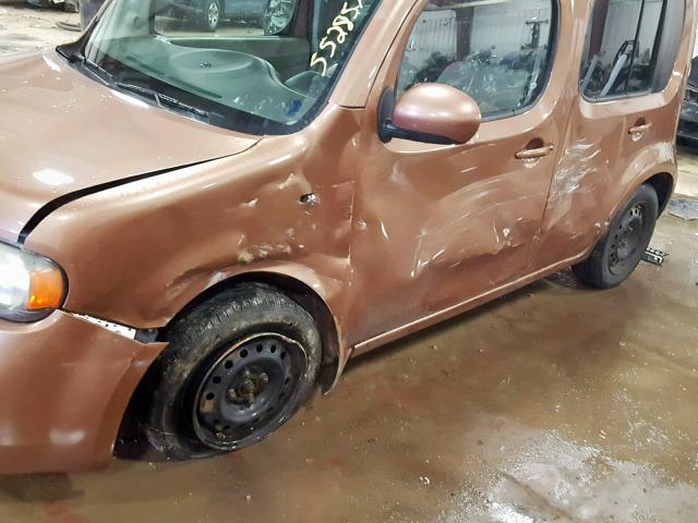 JN8AZ2KR5BT209936 - 2011 NISSAN CUBE BASE BROWN photo 9