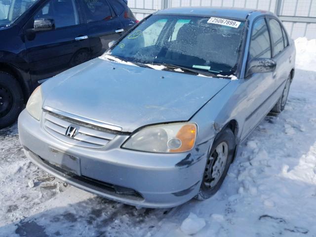 2HGES16423H944688 - 2003 HONDA CIVIC DX SILVER photo 2