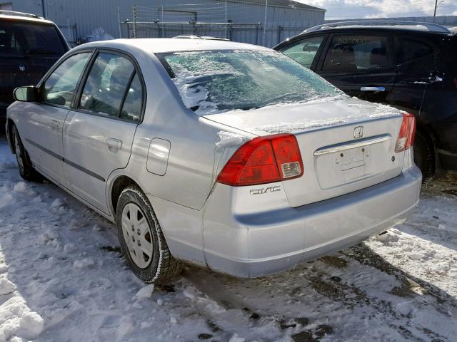 2HGES16423H944688 - 2003 HONDA CIVIC DX SILVER photo 3