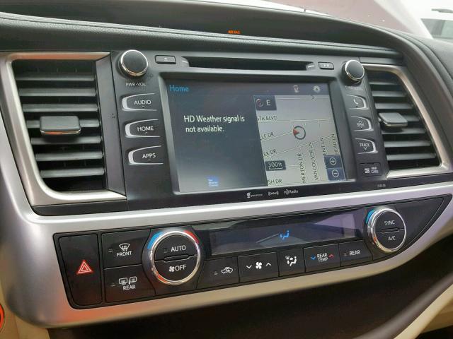 5TDJKRFH2GS337566 - 2016 TOYOTA HIGHLANDER მუქწითელი ფოტო 9