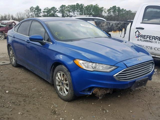 3FA6P0G72HR406968 - 2017 FORD FUSION S BLUE photo 1