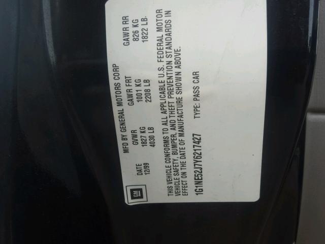 1G1NE52J7Y6217427 - 2000 CHEVROLET MALIBU LS BLACK photo 10