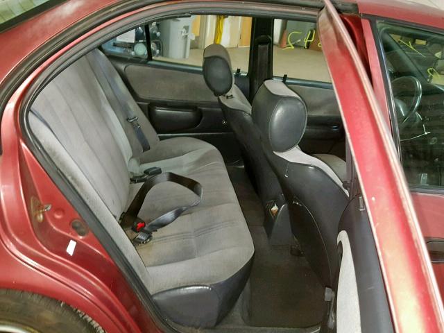 1Y1SK526XVZ426973 - 1997 GEO PRIZM BASE მუქწითელი ფოტო 6