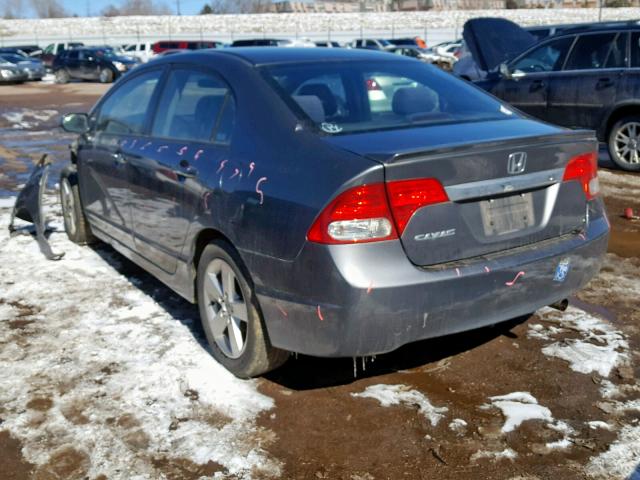 2HGFA16649H308470 - 2009 HONDA CIVIC CHARCOAL photo 3