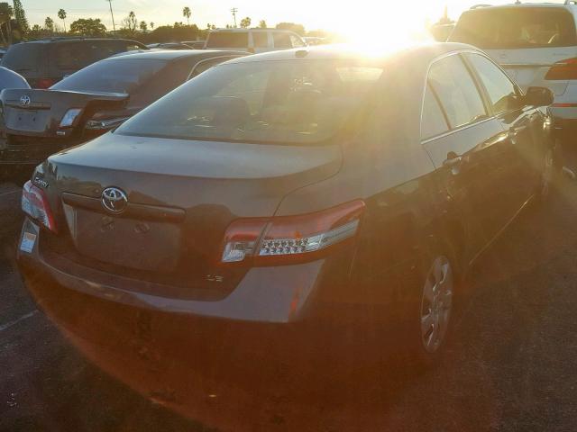 4T4BF3EK4BR139614 - 2011 TOYOTA CAMRY BASE GRAY photo 4