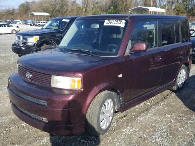 JTLKT324450218665 - 2005 TOYOTA SCION XB Марун фото 2