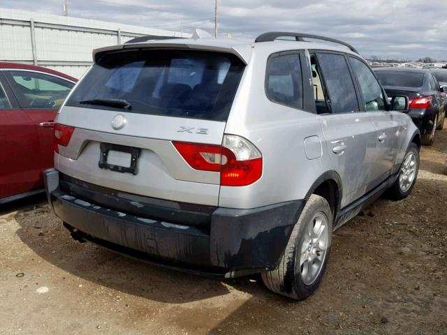 WBXPA73434WB21469 - 2004 BMW X3 2.5I SILVER photo 4