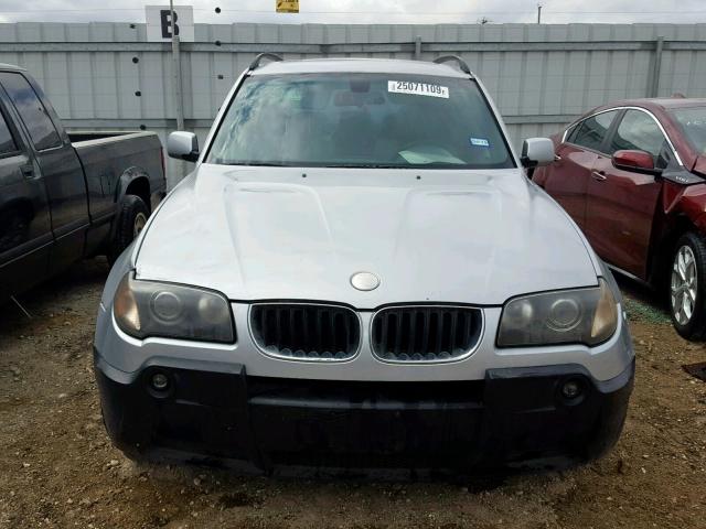 WBXPA73434WB21469 - 2004 BMW X3 2.5I SILVER photo 9