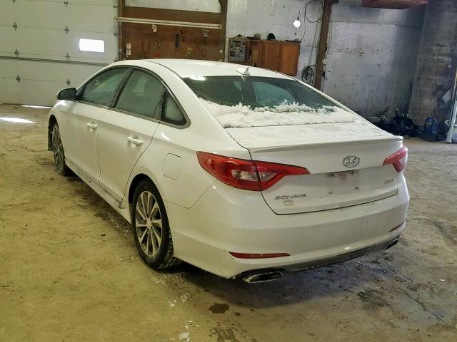 5NPE34AF8FH046923 - 2015 HYUNDAI SONATA SPO WHITE photo 3