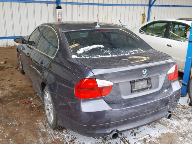 WBAVD53537AV14053 - 2007 BMW 335 XI CHARCOAL photo 3