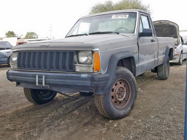 1JTMP6515HT171692 - 1987 JEEP COMANCHE GRAY photo 2