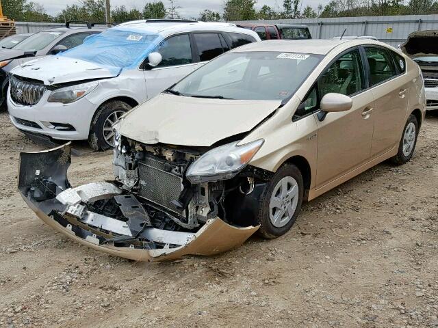 JTDKN3DU7B1472718 - 2011 TOYOTA PRIUS GOLD photo 2