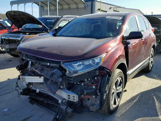 2HKRW6H33HH203325 - 2017 HONDA CR-V LX MAROON photo 2