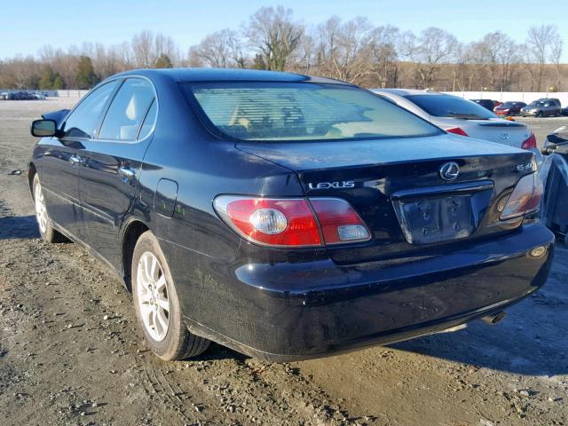 JTHBF30GX25009556 - 2002 LEXUS ES 300 BLACK photo 3