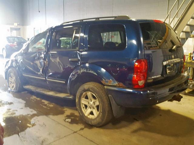 1D4HB58D25F589447 - 2005 DODGE DURANGO LI BLUE photo 3