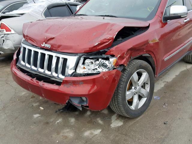 1C4RJFBTXCC344520 - 2012 JEEP GRAND CHER RED photo 9