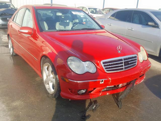 WDBRF52H06F738486 - 2006 MERCEDES-BENZ C GENERATI RED photo 1