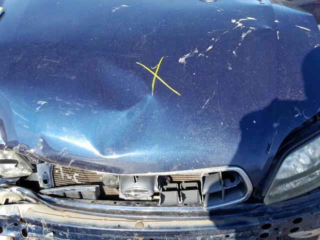 4S3BH665X37642115 - 2003 SUBARU LEGACY OUT BLUE photo 7