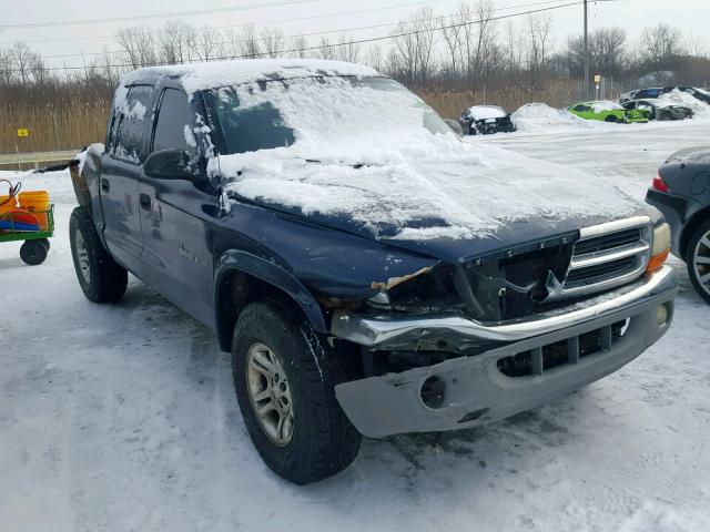 1B7HG48X02S620295 - 2002 DODGE DAKOTA QUA BLUE photo 1