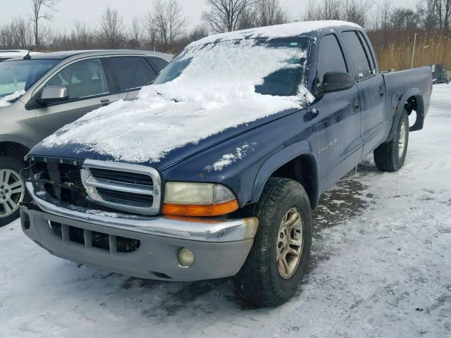 1B7HG48X02S620295 - 2002 DODGE DAKOTA QUA BLUE photo 2