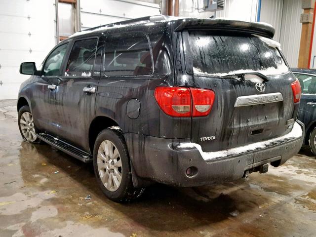 5TDDW5G12AS038159 - 2010 TOYOTA SEQUOIA PL BLACK photo 3