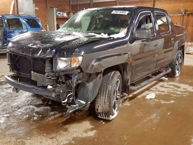 5FPYK1F70DB013868 - 2013 HONDA RIDGELINE BLACK photo 2