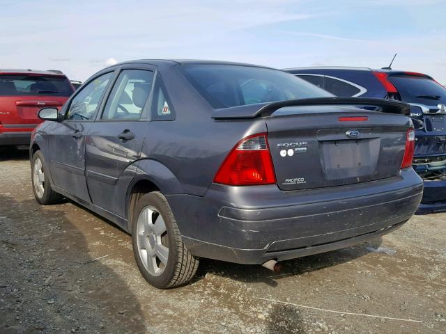 1FAHP34N77W219363 - 2007 FORD FOCUS ZX4 GRAY photo 3