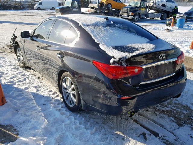 JN1AV7AR3EM700674 - 2014 INFINITI Q50 HYBRID BLACK photo 3