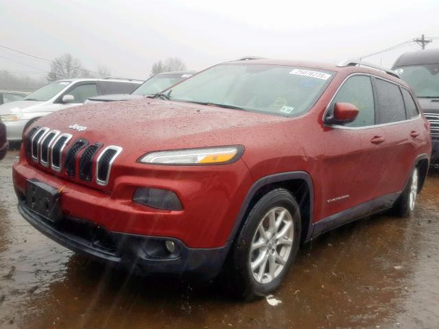 1C4PJMCS0EW212210 - 2014 JEEP CHEROKEE L MAROON photo 2