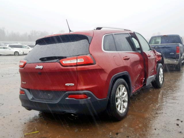 1C4PJMCS0EW212210 - 2014 JEEP CHEROKEE L MAROON photo 4