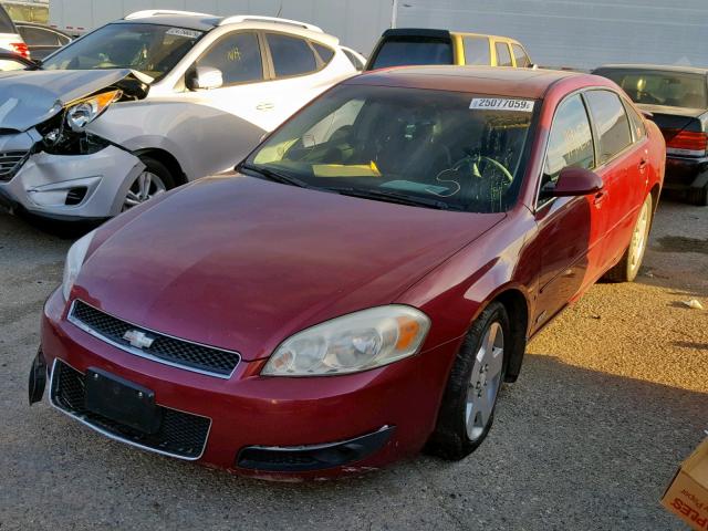 2G1WD58C869290473 - 2006 CHEVROLET IMPALA SUP Марун фото 2