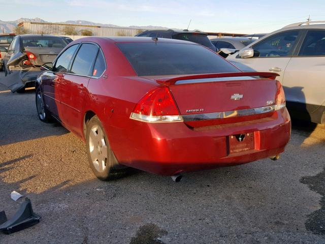 2G1WD58C869290473 - 2006 CHEVROLET IMPALA SUP Марун фото 3