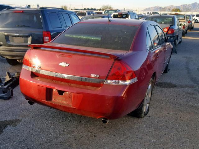 2G1WD58C869290473 - 2006 CHEVROLET IMPALA SUP Марун фото 4