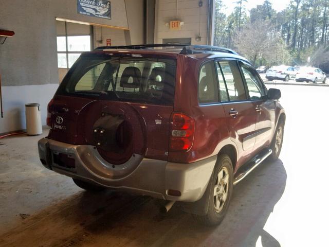 JTEGD20V340030816 - 2004 TOYOTA RAV4 RED photo 4