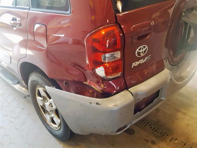 JTEGD20V340030816 - 2004 TOYOTA RAV4 RED photo 9