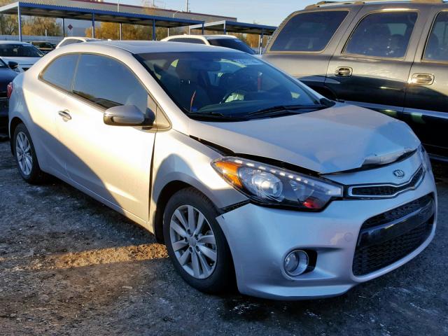 KNAFX6A87E5219378 - 2014 KIA FORTE EX SILVER photo 1