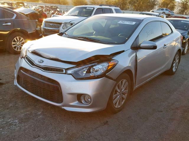 KNAFX6A87E5219378 - 2014 KIA FORTE EX SILVER photo 2