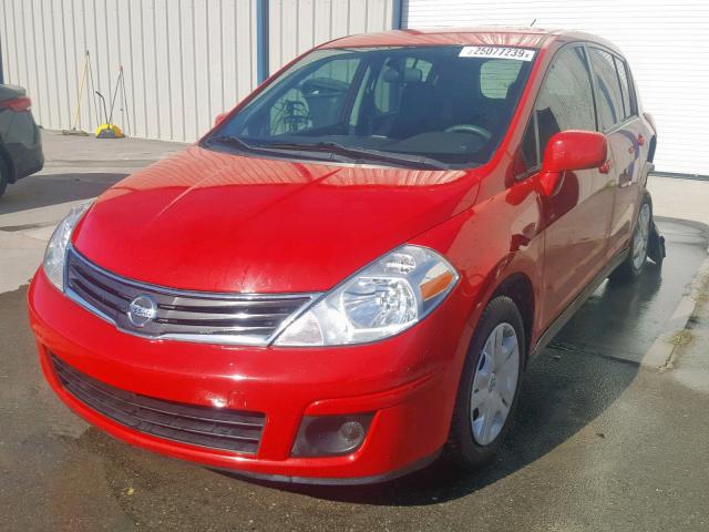 3N1BC1CP8CK265165 - 2012 NISSAN VERSA S RED photo 2