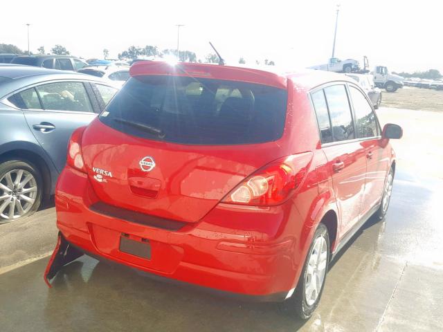 3N1BC1CP8CK265165 - 2012 NISSAN VERSA S RED photo 4