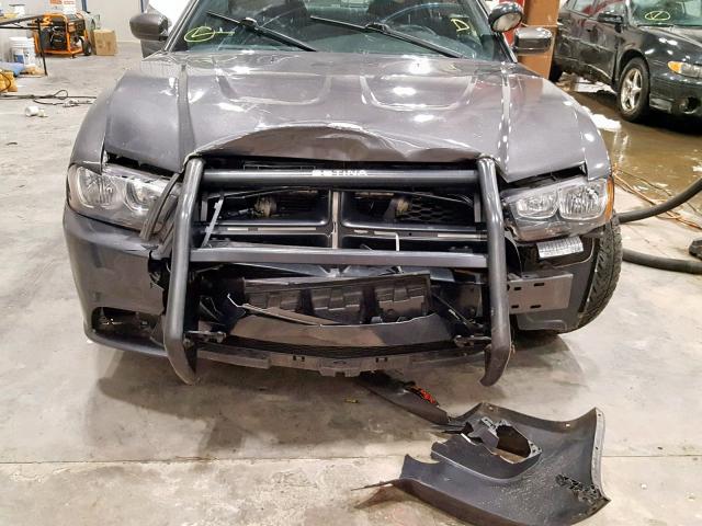 2C3CDXAT2DH614945 - 2013 DODGE CHARGER PO GRAY photo 9