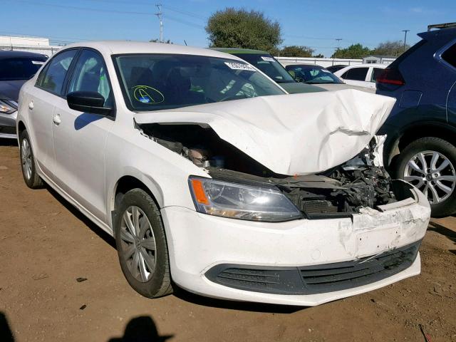 3VW2K7AJ4DM266124 - 2013 VOLKSWAGEN JETTA BASE WHITE photo 1