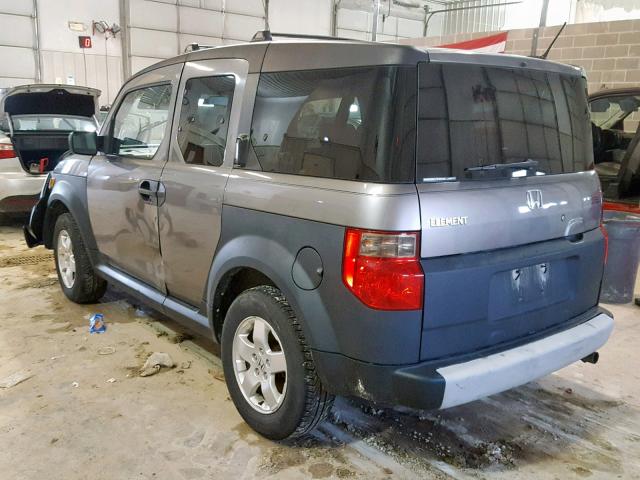 5J6YH286X5L004296 - 2005 HONDA ELEMENT EX GRAY photo 3