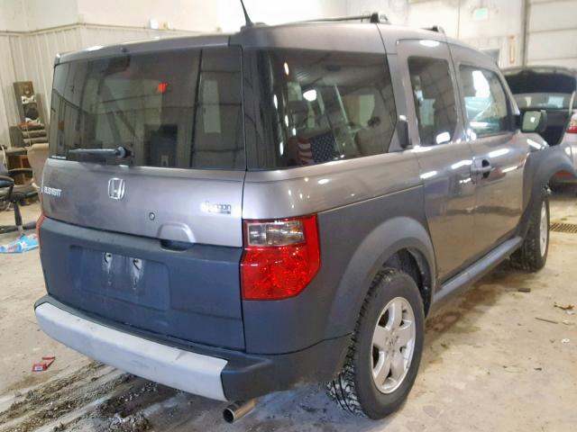 5J6YH286X5L004296 - 2005 HONDA ELEMENT EX GRAY photo 4