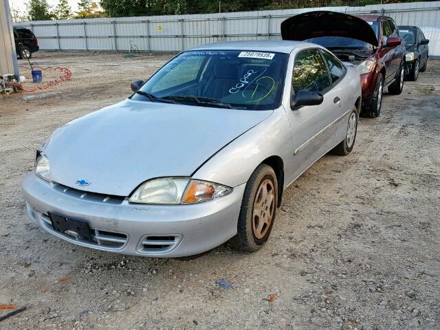 1G1JS124027474554 - 2002 CHEVROLET CAVALIER L GRAY photo 2