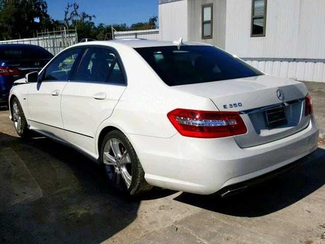 WDDHF5KB1CA534951 - 2012 MERCEDES-BENZ E 350 WHITE photo 3