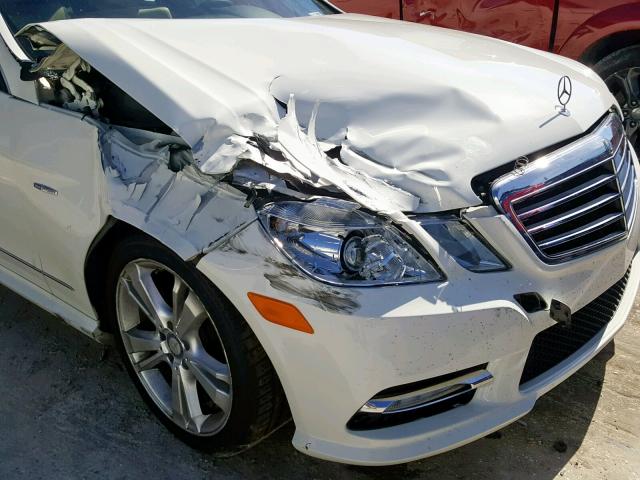 WDDHF5KB1CA534951 - 2012 MERCEDES-BENZ E 350 WHITE photo 9